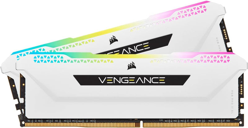 Corsair VENGEANCE RGB PRO SL 32GB (2x16GB) DDR4 3600 (PC4-28800) C18 1.35V Desktop Memory - Weiss 2