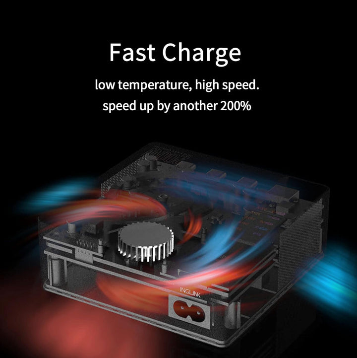 LIMETA 5-Port Ladegerät USB C Schnellladegerät PD3.0 Kabellos Magnetisch Induktive Handy Ladestation