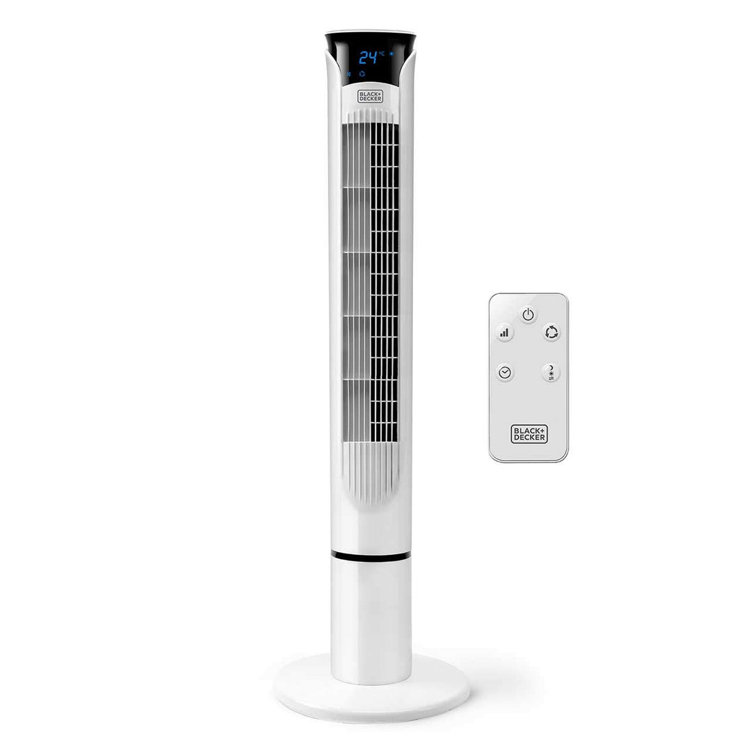 Black+Decker BXEFT49E Turmventilator, 45, Kunststoff, Mit Fernbedienung, 102 cm,