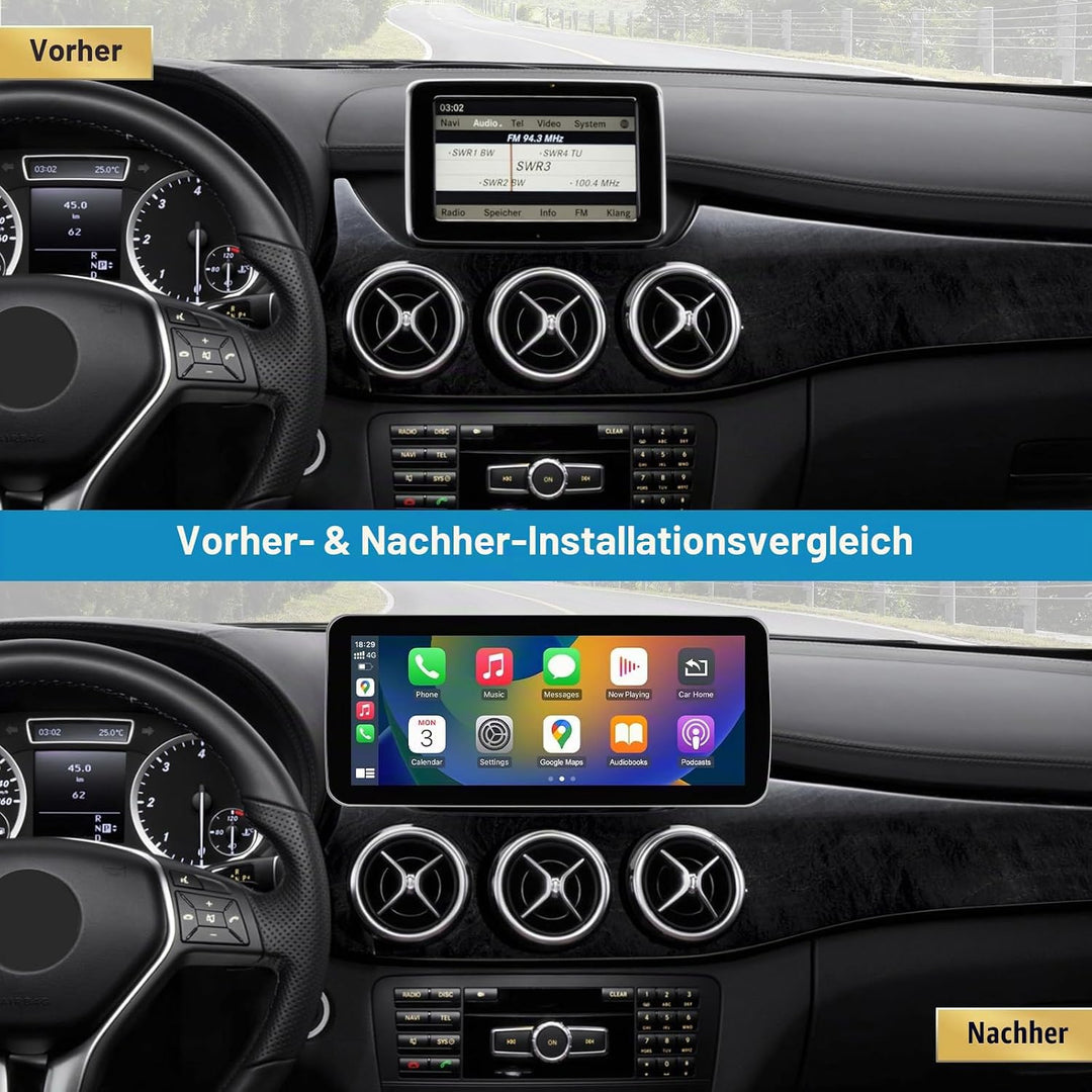 Ninetom Autoradio 12,3 Zoll Touchscreen für 2013-2015 Mercedes Benz A/B-Klasse GLA CLA W176 W246 C11