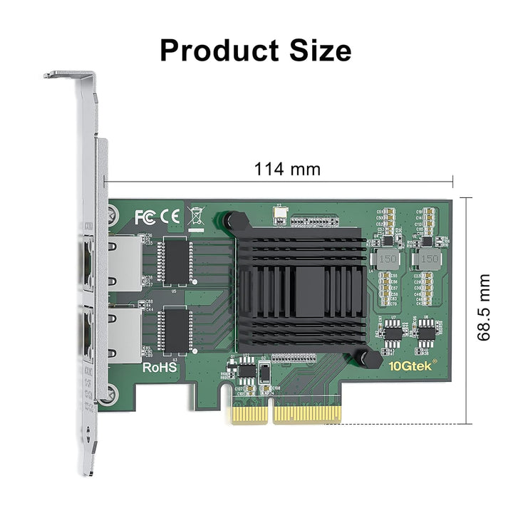 10Gtek® 1G 1000Mbps Gigabit Ethernet Converged Network Adapter (NIC) mit Intel I350AM2 Controller |