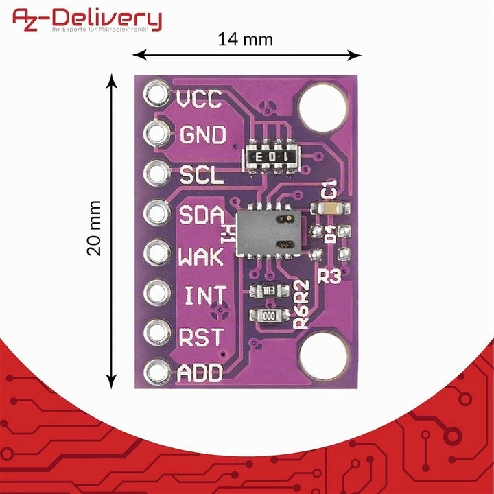 AZDelivery 5 x Kohlendioxid-Gassensor Metalloxid Sensor mit hochempfindlichem On-Board-Detektionssen