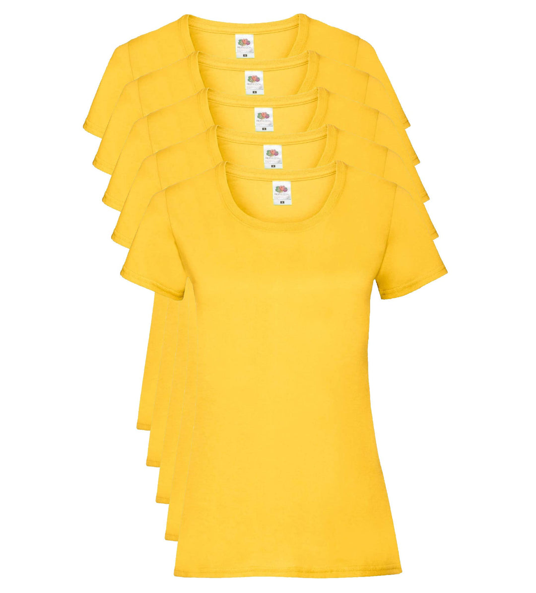 Fruit of the Loom Damen Regular Fit T-Shirt 38 Gelb (Sunflower 34), 38 Gelb (Sunflower 34)