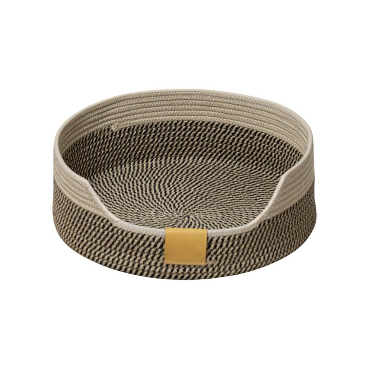 CAPASTEC Gewebtes Katzenbett, 40 cm Durchmesser Faltbarer Korb-Nistplatz, Atmungsaktives Haustier-Li