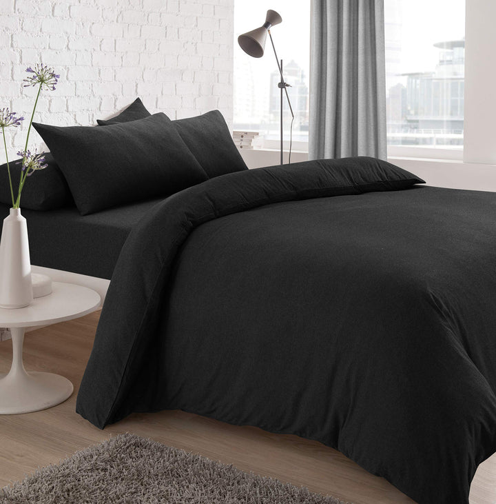 Sleepdown Jersey Melange Charcoal, Polycotton, Anthracite, Single Bed Single bed Anthracite, Single