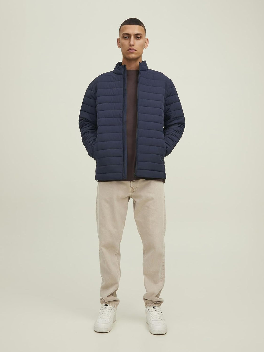 JACK & JONES Herren Jjerecycle Puffer Collar Noos Gesteppt, Navy Blazer
