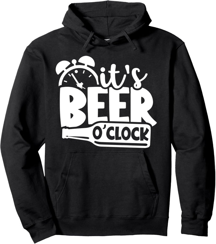 Es ist Bieruhr Zeit für ein Bier Lustiges Biertrinken Pullover Hoodie