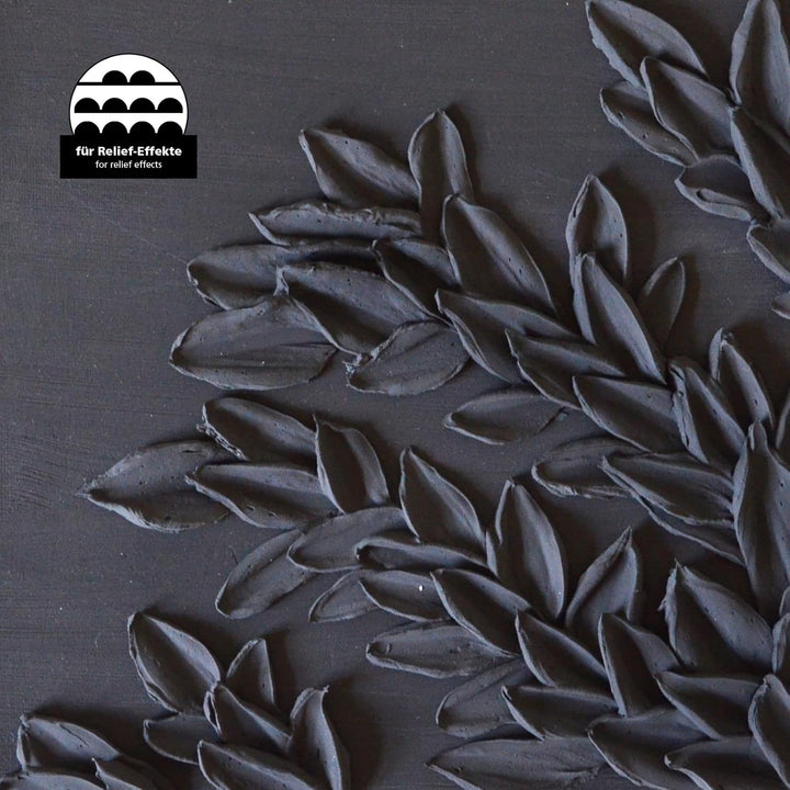 LM-Kreativ LM Struktur Paste fein 1,7 KG - Schiefer Schwarz - Strukturpaste für Leinwand - Perfekt f