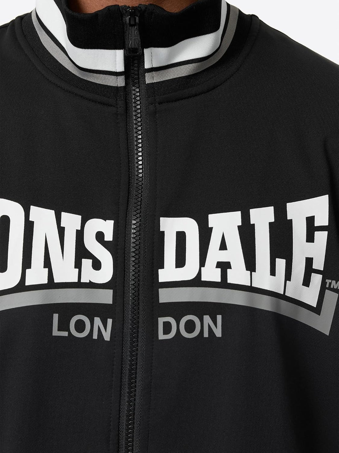 Lonsdale Herren Poolewe Tracksuit S Black/White/Grey, S Black/White/Grey