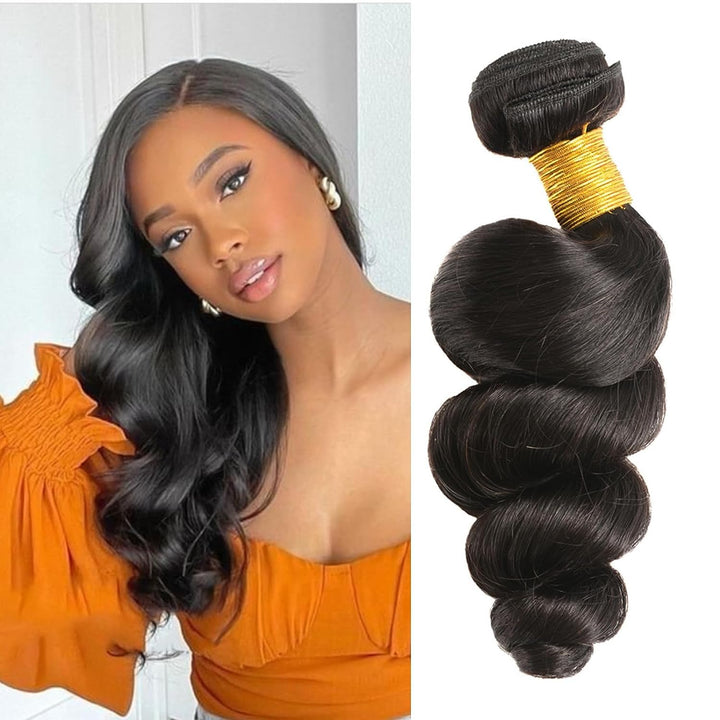 Huarisi Loose Wave Human Hair Bundles Short Brazilian Virgin Hair Loose Wave Bundles Weave Single Bu