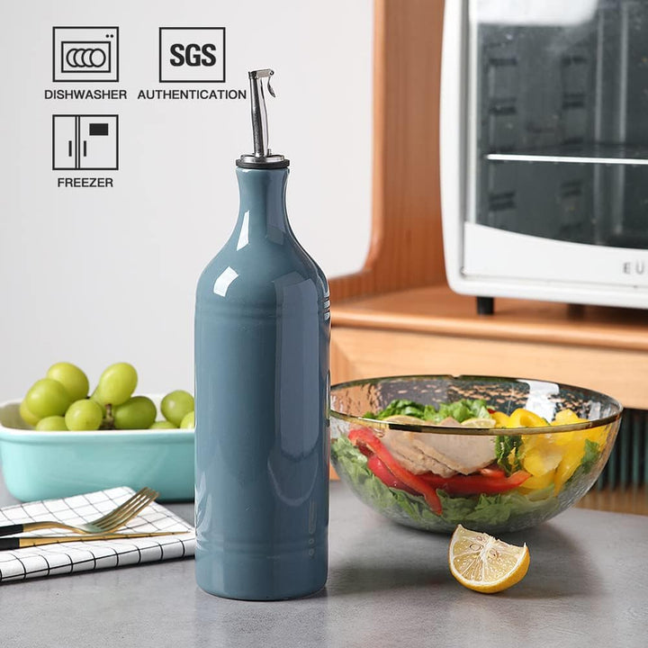 Sweejar Home Grosse Keramik-Olivenölspenderflasche, blickdichte Öl-Menage schützt Öl, um Oxidation z