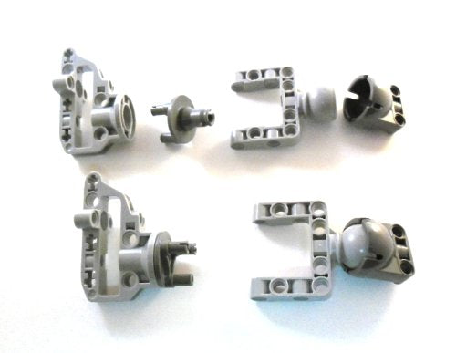 LEGO TECHNIC "LKW-Achsschenkel" 2x mit fester Radaufnahme und 2x mit Kugelkopf.