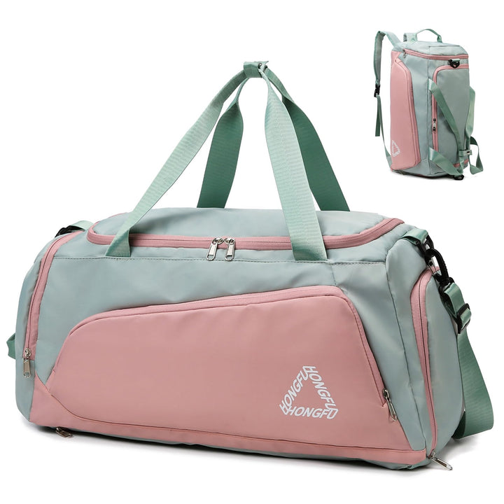 Sporttasche Damen 45L Reisetasche mit Schuhfach Nassfach Wasserdicht Weekender Travel Gym Duffle Bag