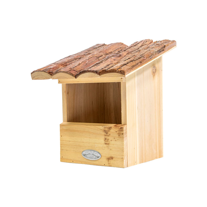mgc24 Vogelhaus für Rotkehlchen - Wildvogel Nistkasten zum Aufhängen für Garten und Balkon, aus Holz