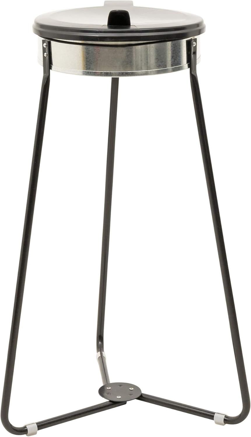 STIER Müllsackhalter, Müllsackständer, 120 Liter, aus stabilem, verzinktem Stahl, mit praktischem Sp