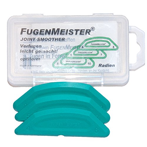 Fugengummi, Fugenglätter, Fugenabzieher OPTIFORM RADIEN 4/6 5/7 8/10 Fugenmeister Schablonensatz, 3-