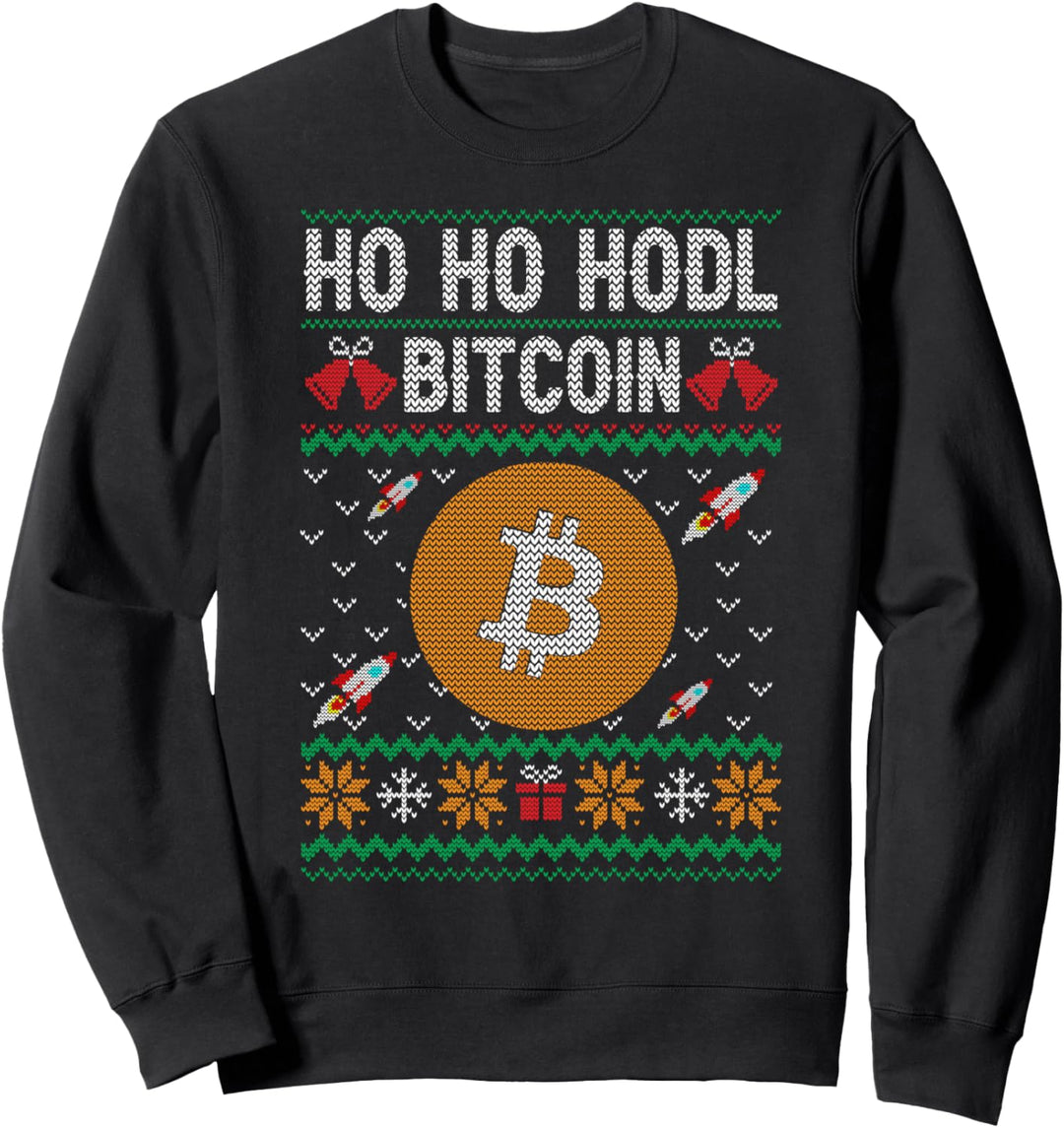 Ho Ho Hodl - Bitcoin HODL I Lusiges Krypto Ugly Christmas Sweatshirt