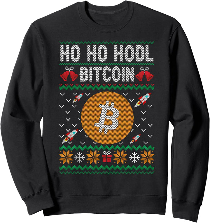 Ho Ho Hodl - Bitcoin HODL I Lusiges Krypto Ugly Christmas Sweatshirt