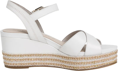 Tamaris Damen Sandalette 1-1-28001-20 38 EU White Leather, 38 EU White Leather