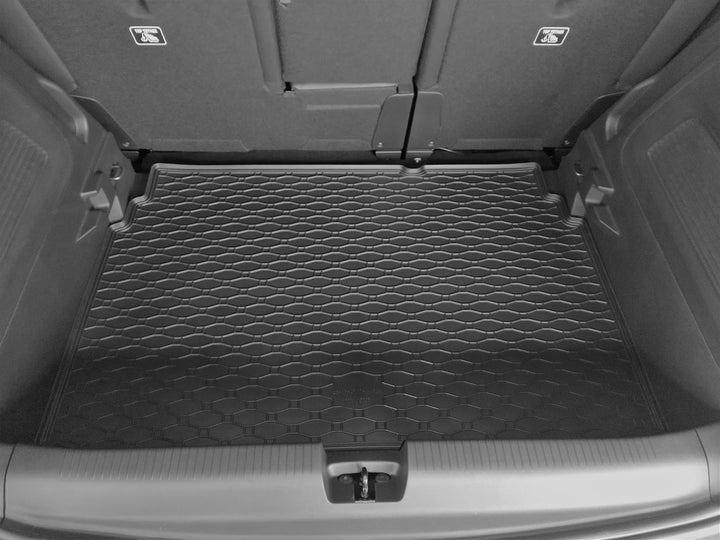 Passgenaue Kofferraumwanne und Gummifussmatten geeignet für OPEL Crossland X ab 2017 + Gurtschoner