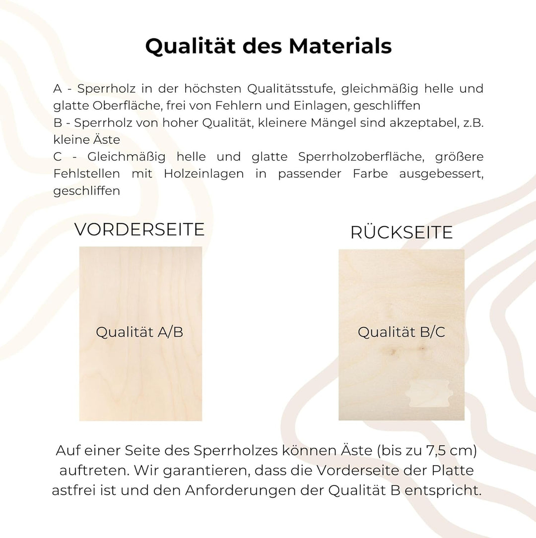 Creative Deco 10 x A4 Sperrholzplatte 8mm Pappelsperrholz | 300 x 210 (+/- 0,5) mm | Dünne Holz-Zusc