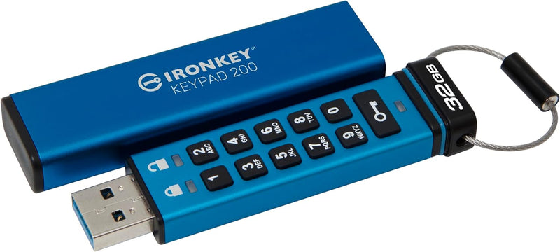 Kingston IronKey Keypad 200 Typ-A Hardware-verschlüsselter USB-Stick FIPS 140-3 Level 3 (ausstehend)