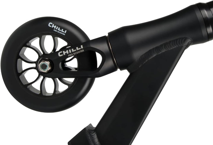 Chilli Pro Scooter Reaper Grim Stuntscooter in schwarz, 110mm Rollen, Einsteiger Stuntscooter