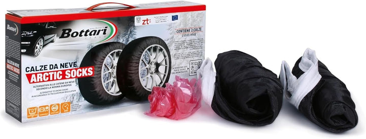 Bottari 68072 Auto-Schneesocken, schwarz-rot, M
