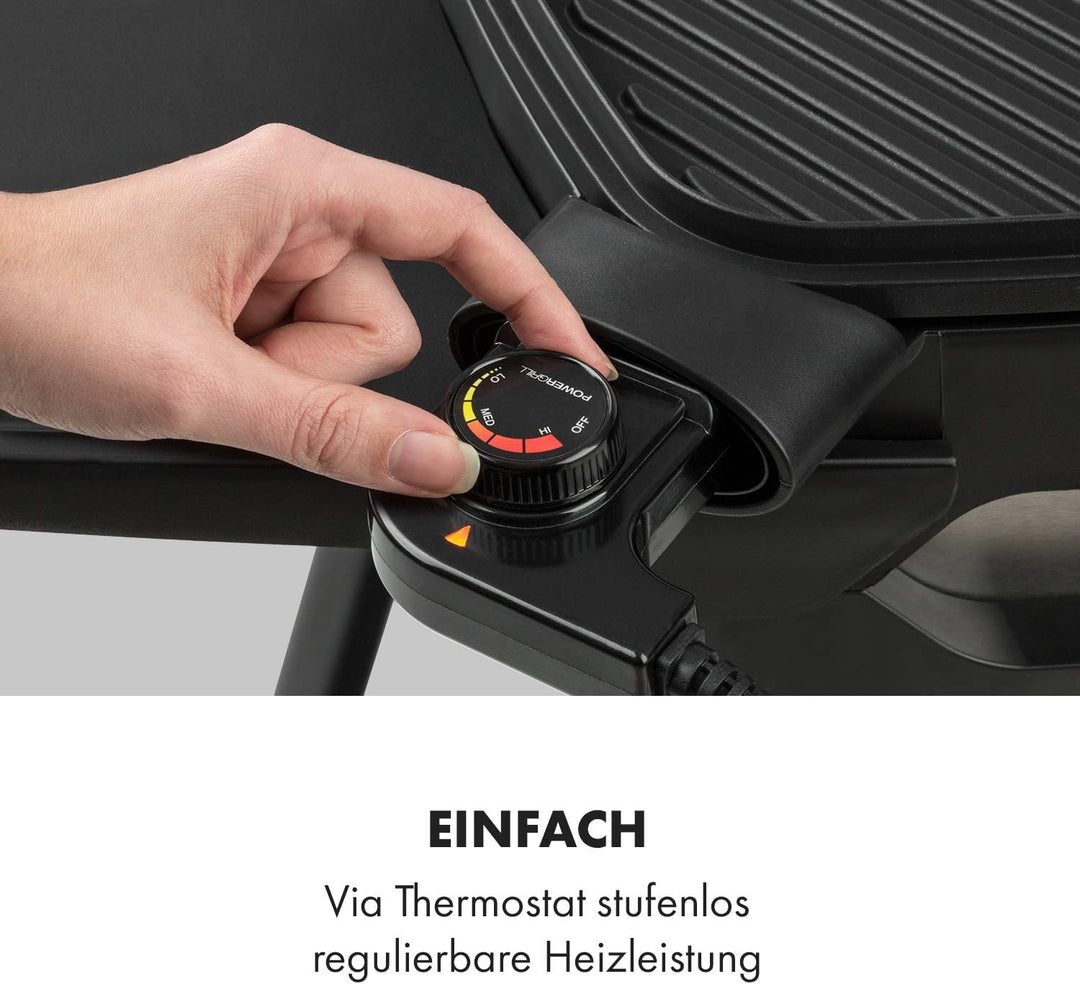 Klarstein Gatsby Elektrogrill Standgrill Tischgrill, Leistung: 2000 W, EasyGrill Concept, Grillfläch