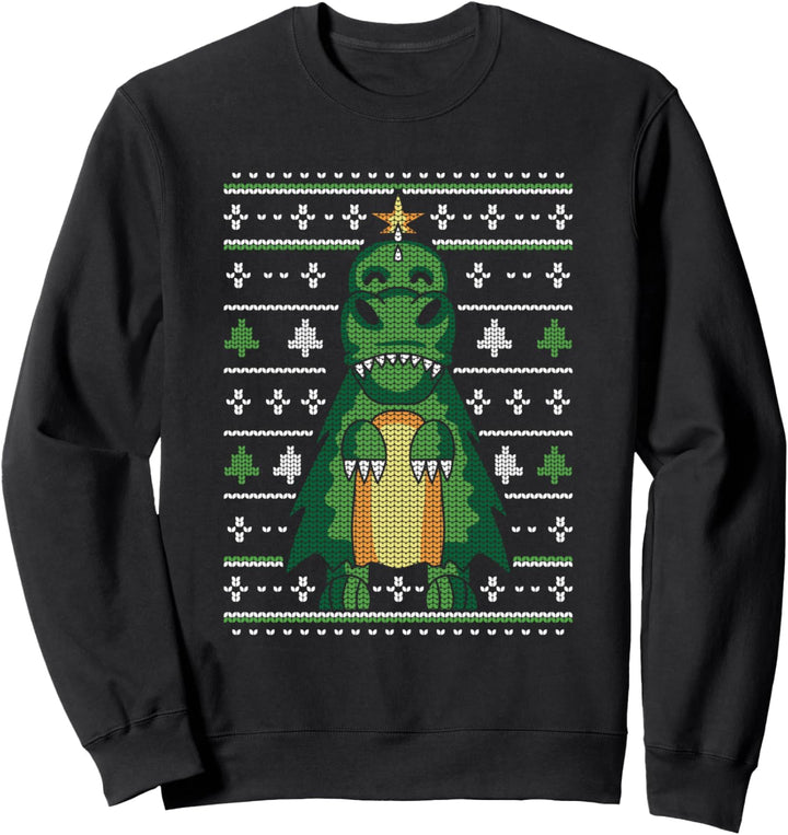 Ugly Christmas Dinosaurier T-Rex Tannenbaum - Weihnachten Sweatshirt