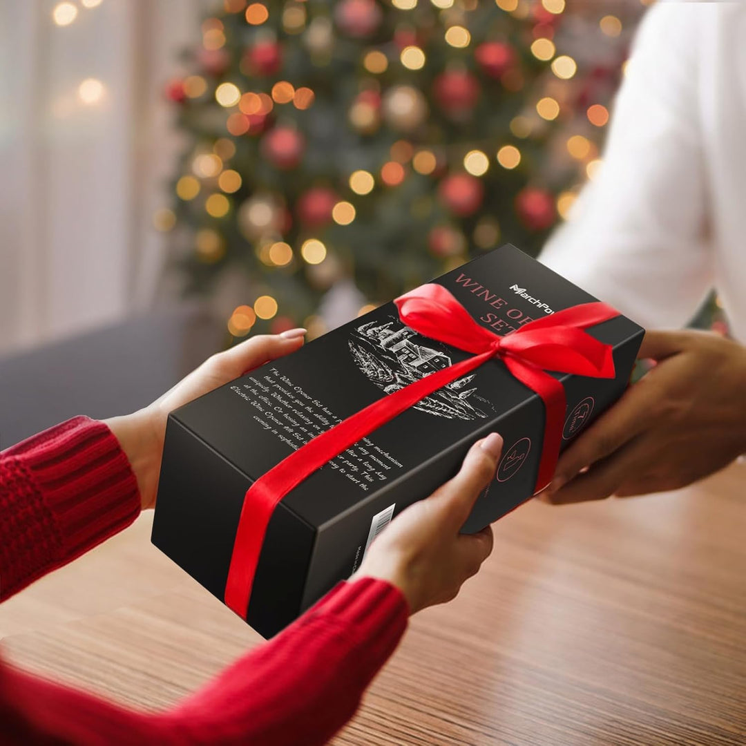 Marchpower Elektrischer Korkenzieher, Geschenkbox 6-in-1 Elektrischer Weinflaschenöffner, 7s Automat