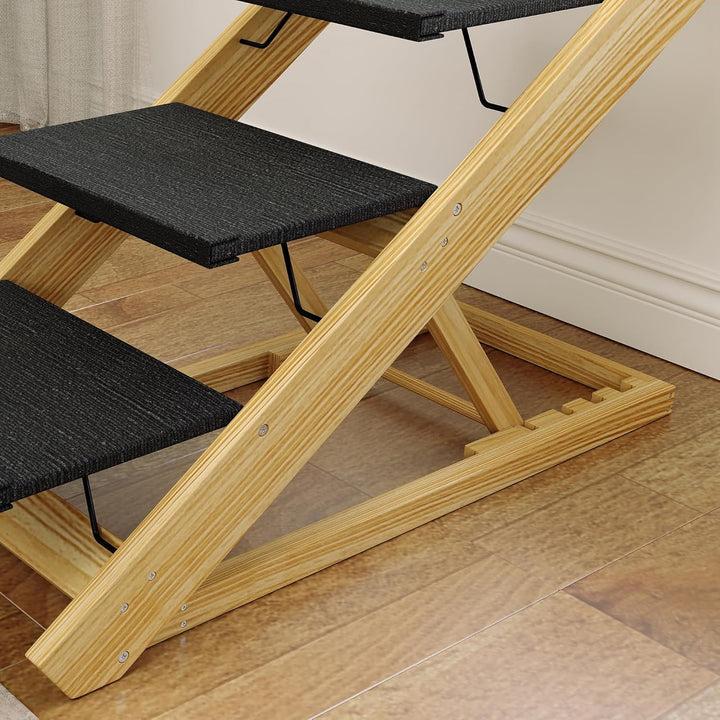 PawHut 2 in 1 Hundetreppe 4-stufige 62,5 cm Höhenverstellbar Hunderampe mit Rutschfester Oberfläche