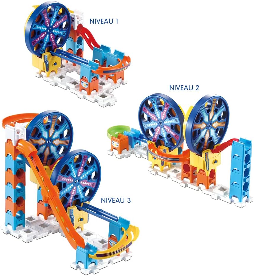 VTech Marble Rush, Kugelbahn Fun Fair Set Electronic M300E, Bausatzkugelbahn - ab 4 Jahren - Version
