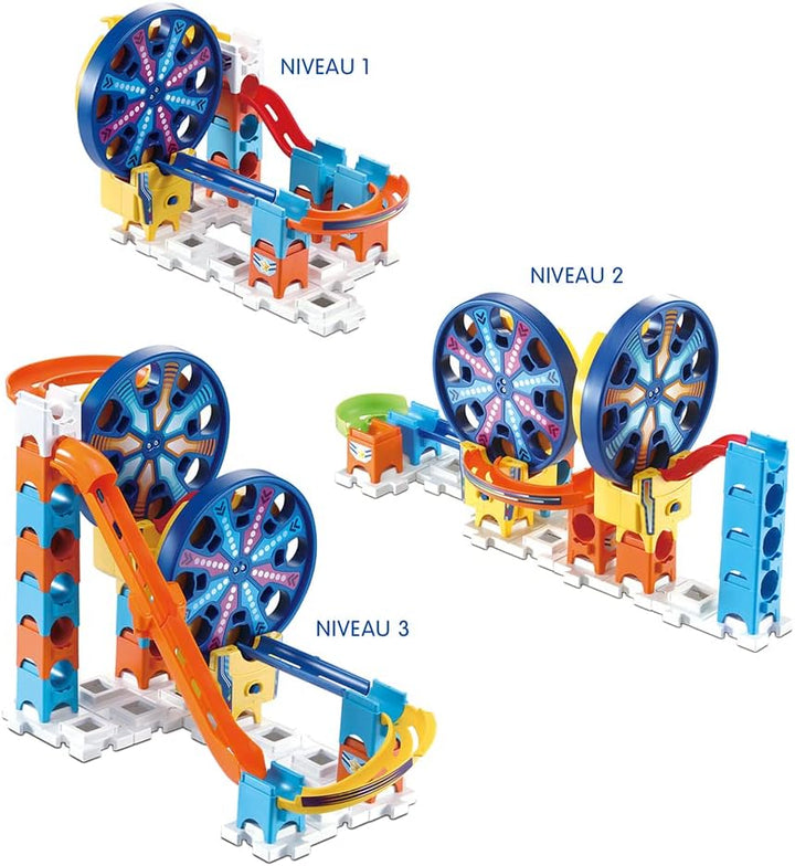 VTech Marble Rush, Kugelbahn Fun Fair Set Electronic M300E, Bausatzkugelbahn - ab 4 Jahren - Version