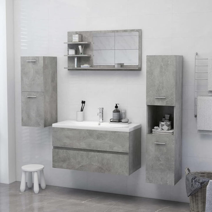 Gawany Badspiegel mit 3 Ablagen Spiegelregal Wandspiegel Badezimmerspiegel Bad Spiegel Badezimmer Ba