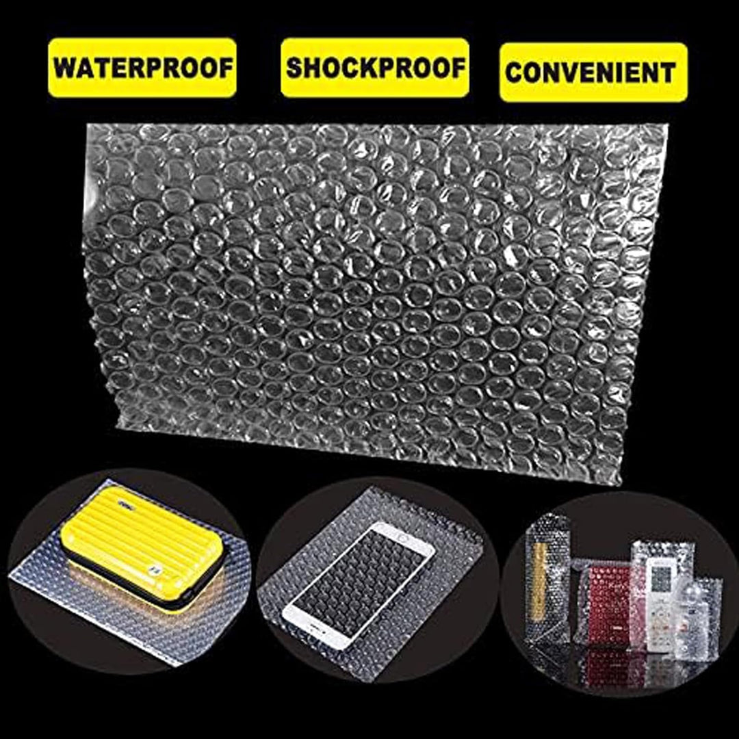 50 transparente Luftpolstertaschen, 30.5x40.6 cm, Luftpolstertaschen für den Versand, doppelwandige
