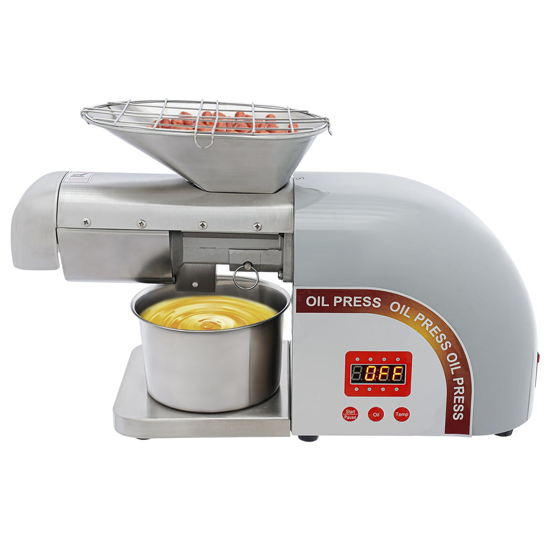 Elektrische Ölpresse 1800W Öl Presse 0-300°C Kalte Öl heisse Maschine Edelstahl Öl Presse Maschine f