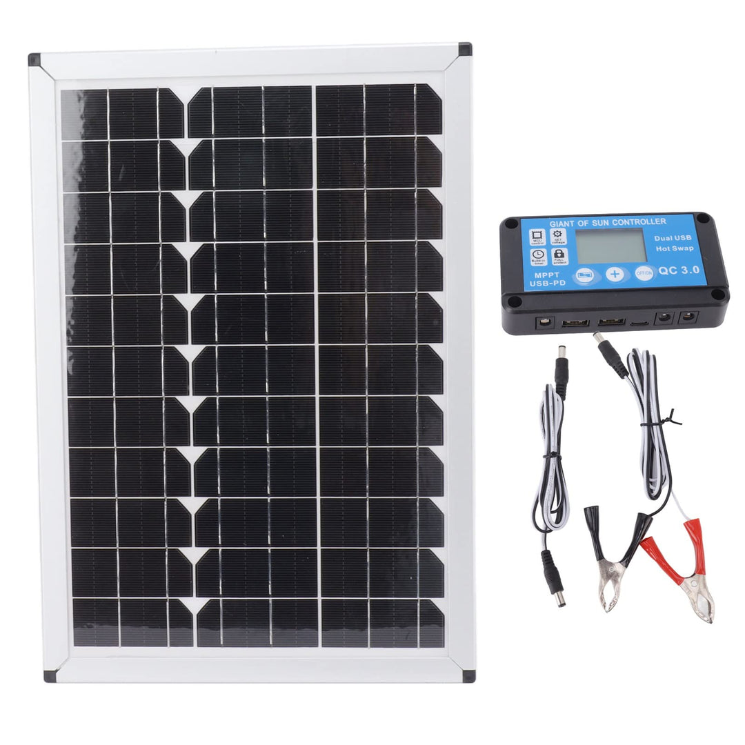 100W Solar Panel Kit E mit 20A 12 V 24 V Controller für das Camping des Autos