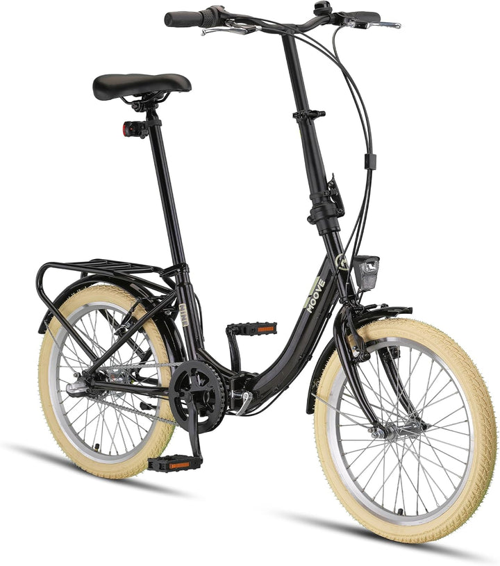 PACTO Nine - Hollandrad Komfortables Klappfahrrad 27cm Stahlrahmen Bike 20 Zoll Bicycle Shimano Nexu
