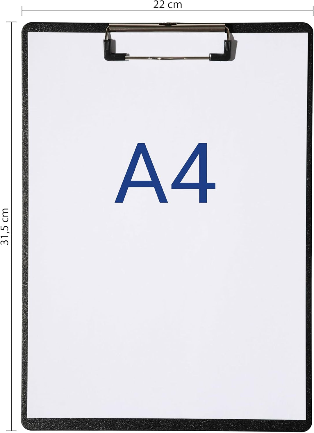 Klemmbrett für DIN A4 Unterlagen, schwarz (5er Set), 5er Set