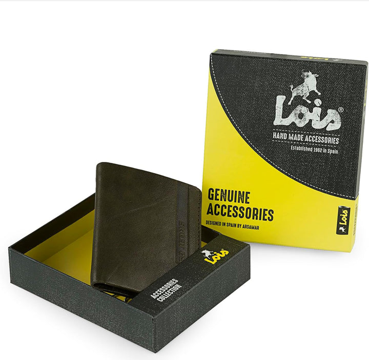 Lois - Geldbörse Herren Leder - Herren Geldbörsen Leder mit RFID Schutz - Geldbörse Herren Klein - G