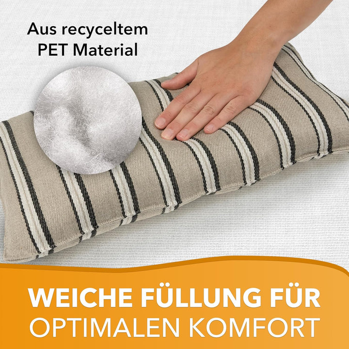 sositex | 1 Premium Saunakissen Lieblingskissen Reisekissen | Design: Moika | Masse: 50 x 25 cm, Lei