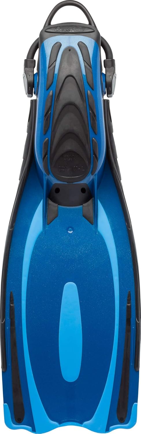 Cressi Reaction EBS Fins - Hochleistungstauchflossen mit EBS Strap S/M (39/42) Blau/Hellblau, S/M (3