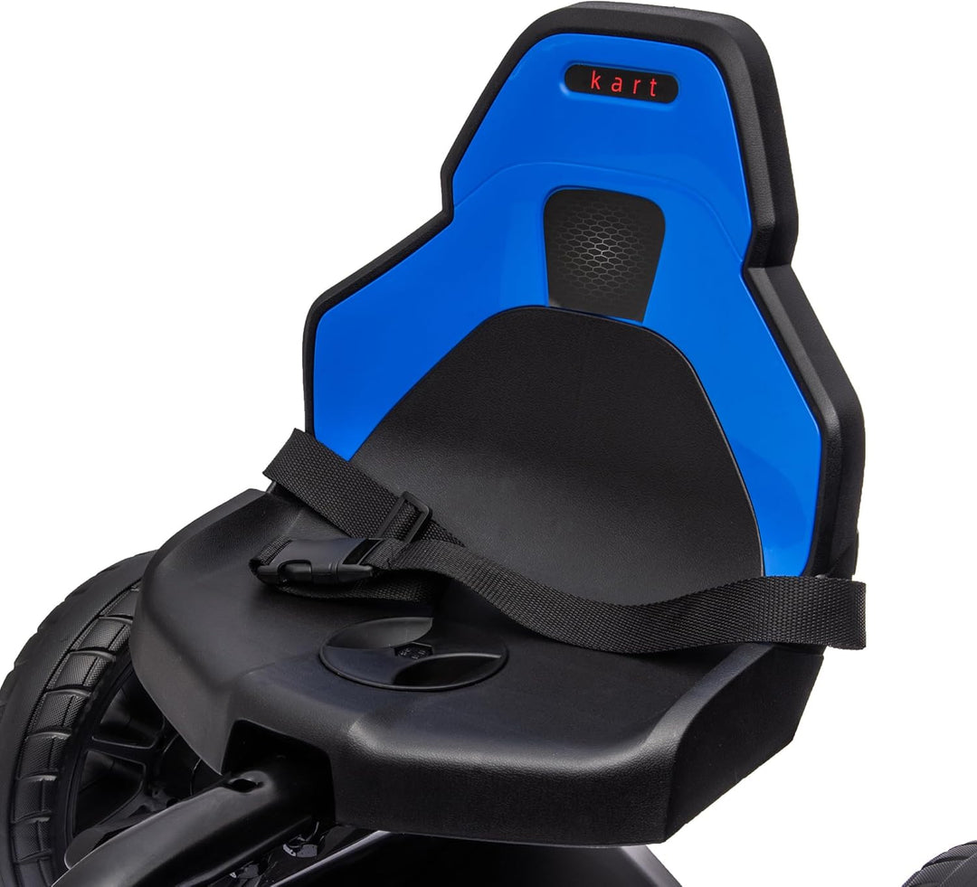 HOMCOM Gokart Tretauto mit Handbremse für Kinder 3-8 Jahren Schwarz | Verstellbarem Sitz, Vor- und R