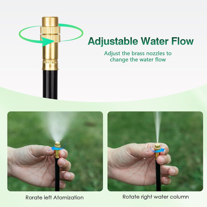 Quick-Connect Drip Irrigation System Kit,360° Curved Bewässerungssystem Garten,Automatische Bewässer