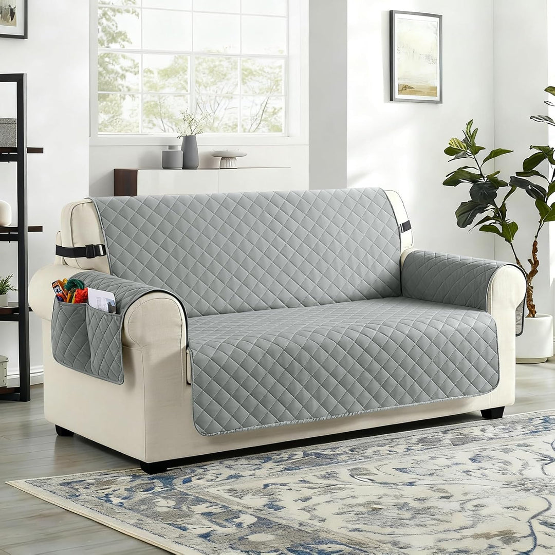 TAOCOCO Sofa Überzug, Sofabezug Wasserdicht Mit Gummiband，Wohnzimmer Anti-Rutsch Gepolsterter Sofasc