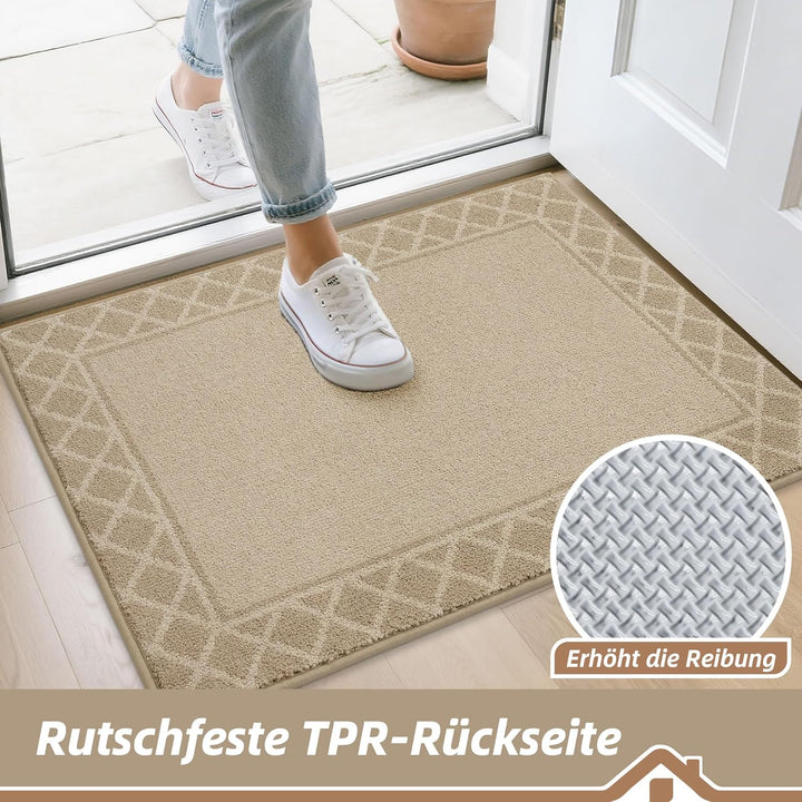 BEQHAUSE Fussabtreter Innen, Fussmatte, Schmutzfangmatte Waschbar, TPR rutschfest Fussabtreter Innen