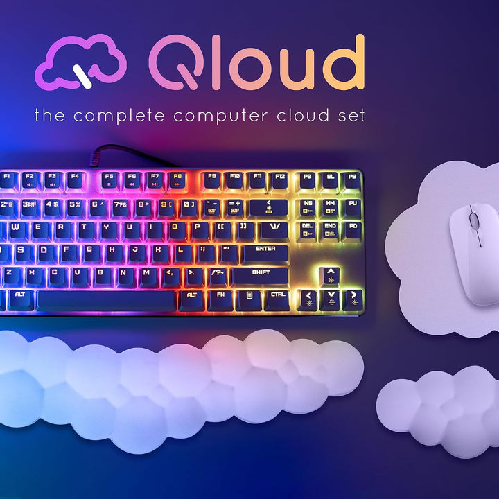 Create-ables Qloud Cloud Handballenauflage für Tastaturen, Keyboard-Handgelenkauflage, Wolken-Design
