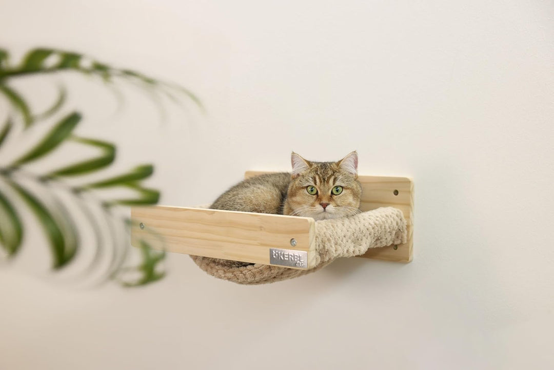 Kerbl Hängematte Timber (Farbe Natur/Taupe, L x B x H 38 x 33,5 x 16 cm, max. Belastbarkeit 6 kg, au