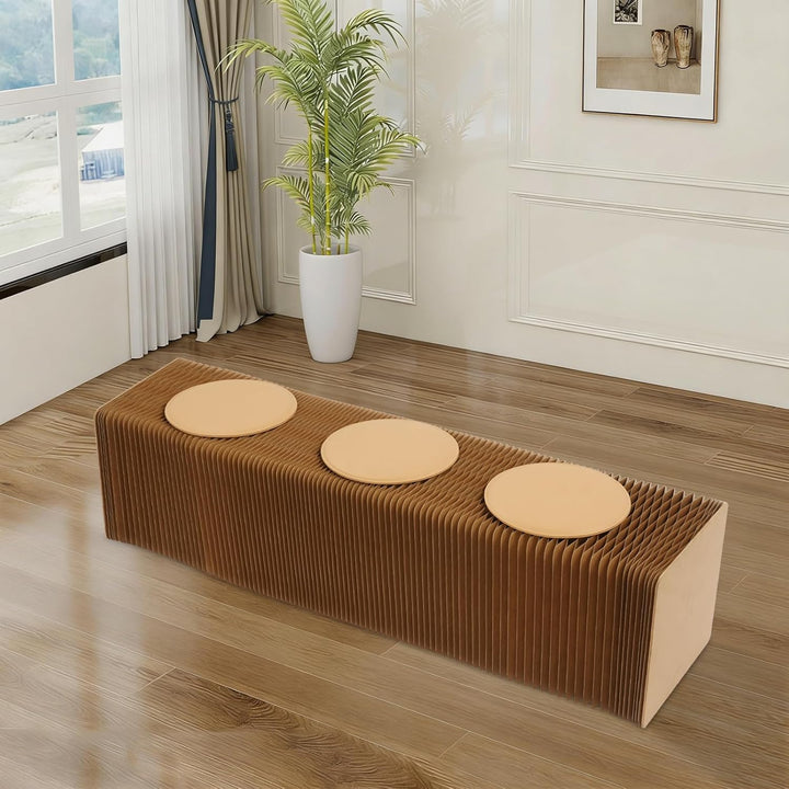 Klapphocker multifunktional Kraftpapier Klappbare hocker, Papierhocker faltbar mit Honigwaben-Design